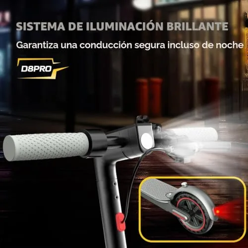 Patinete Eléctrico Plegable 350W, Autonomía 33km, Neumático