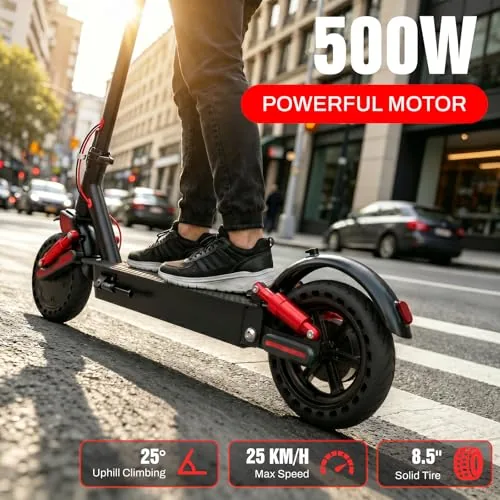 HX D06 Patinete Eléctrico Adultos, Doble Suspensión, 500W 16