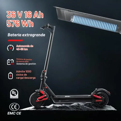 HX D06 Patinete Eléctrico Adultos, Doble Suspensión, 500W 16