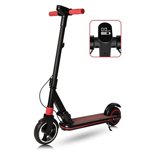 Patinete Eléctrico Niños de 6-12 años de Edad con Pantalla LED, Motor de 130W,con assorbim