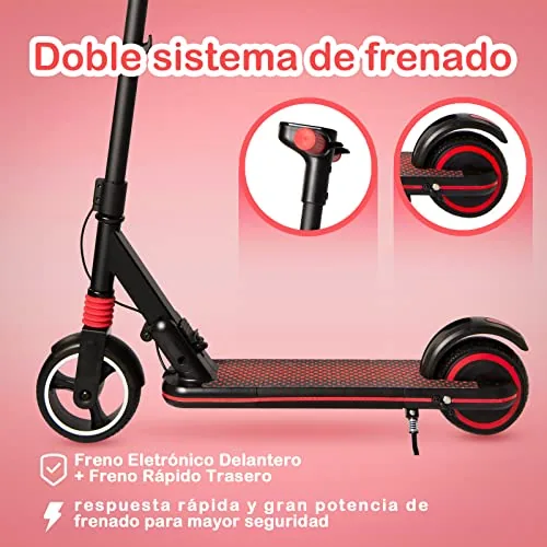 Patinete Eléctrico Niños de 6-12 años de Edad con Pantalla L