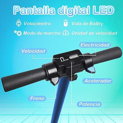 Patinete Eléctrico para niños,Plegable Niños 6 a 12años,Pati