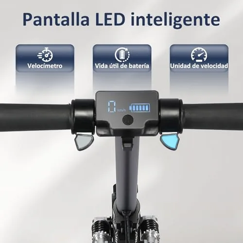 Patinete Eléctrico Niños 6-12 Años Plegable Altura Ajustable