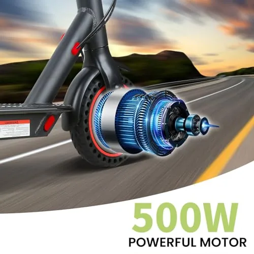 Patinete Eléctrico Adulto Ultraligero Plegable, Motor 250W-5