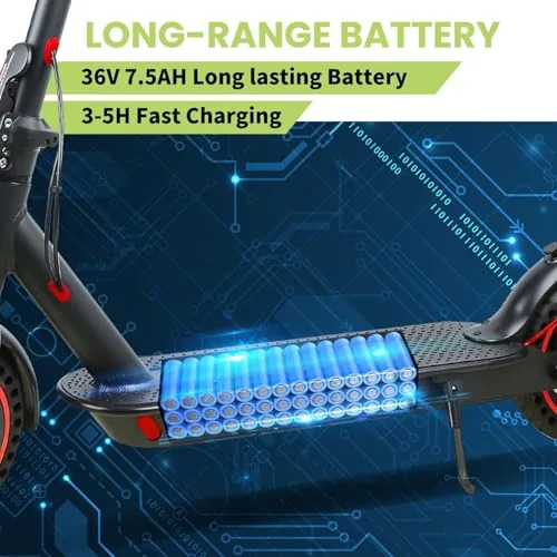 Patinete Eléctrico Adulto Ultraligero Plegable, Motor 250W-5