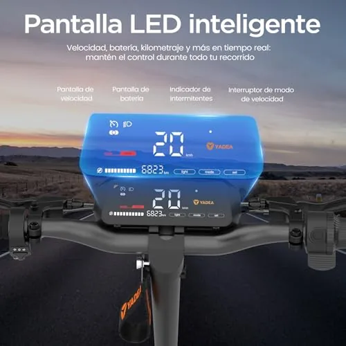 Yadea G10 Patinete Eléctrico para Adultos, Autonomía 50-70 k