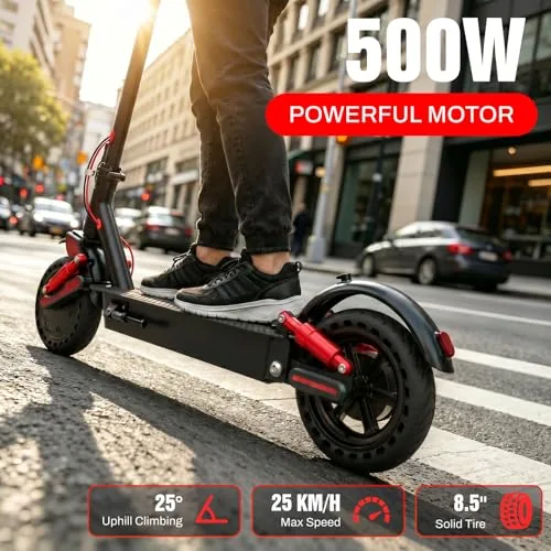 HX D06 Patinete Eléctrico para Adultos Plegable, Motor de 50