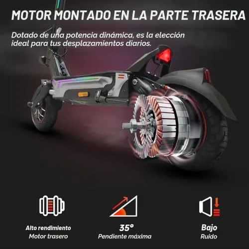 Patinete Eléctrico para Adultos, Neumáticos Tubeless Todo Te