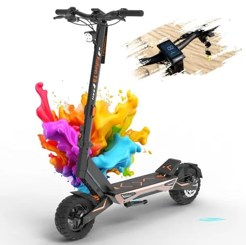KuKirin T3 Patinete Electrico Adultos, Patinete Eléctrico Todoterreno 10”, Motor Eficiente