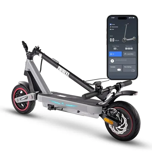E12 Patinete Eléctrico para Adultos, Neumáticos Confort de 10 Pulgadas, Batería 