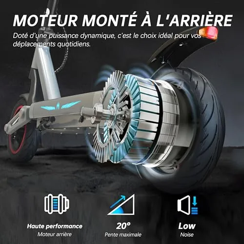 E12 Patinete Eléctrico para Adultos, Neumáticos Confort de 1