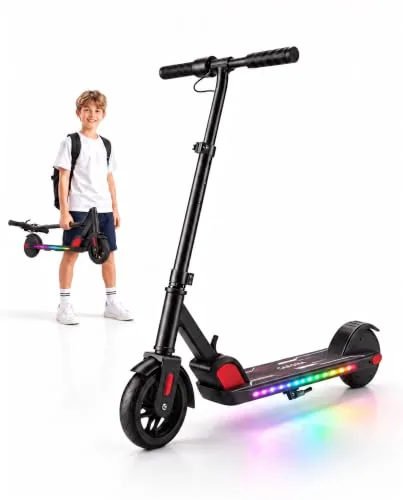Caroma Patinete eléctrico para niños de 6 a 12 años, Motor de 150 W hasta 16 km/h, Alcance