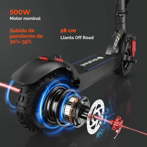 isinwheel Patinete eléctrico Todoterreno 11″, Patinete elect
