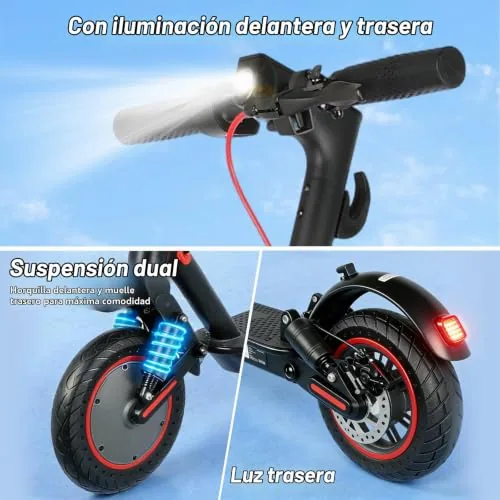 Patinete Eléctrico Adultos 350W, Velocidad Máx 25 km/h, Auto