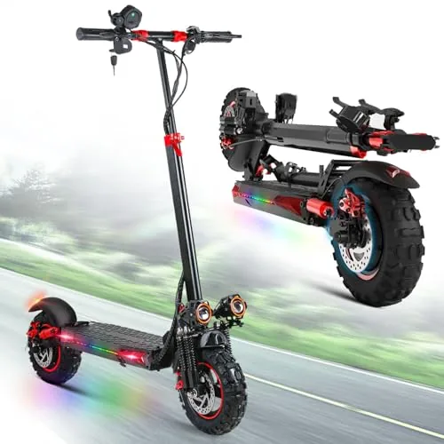 1600W Patinete Eléctrico Adultos Autonomía 45-55KM, 48V/18Ah Batería, Ruedas 10.5" Todoter