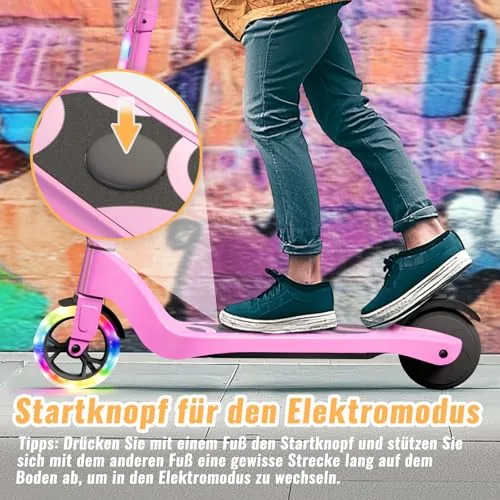 Patinete TST para niños de 6 a 10 años, patinete eléctrico d