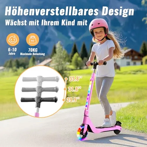 Patinete TST para niños de 6 a 10 años, patinete eléctrico d