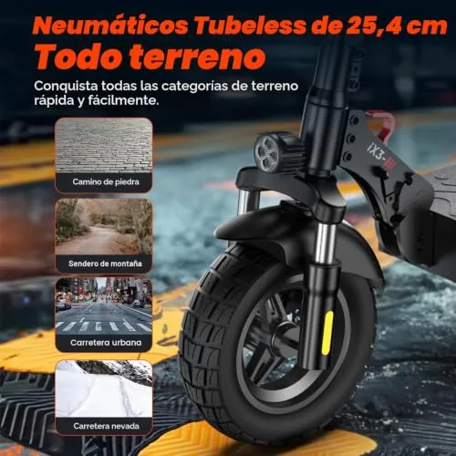 iScooter ix3 Patinete Eléctrico Adultos, 480WH Batería, Auto