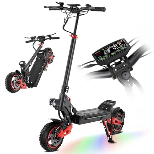 16OOW Patinete Electrico Adultos Plegable E-Scooter - 45-55km Autonomía, 10.5" Neumáticos 