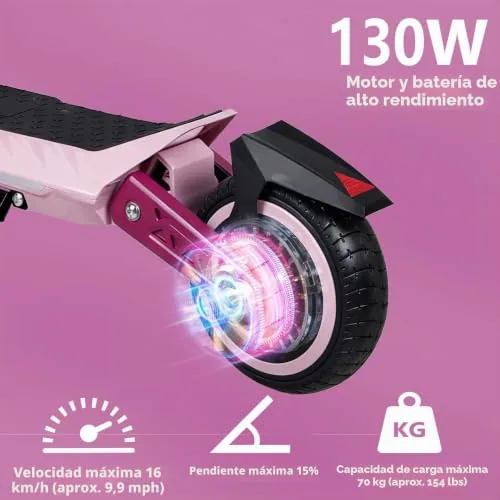 Patinete eléctrico Plegable para niños de 6 a 14 años, Patin