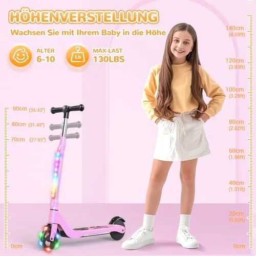 SISIGAD Patinete eléctrico para niños de 6-8-10 años Patinet