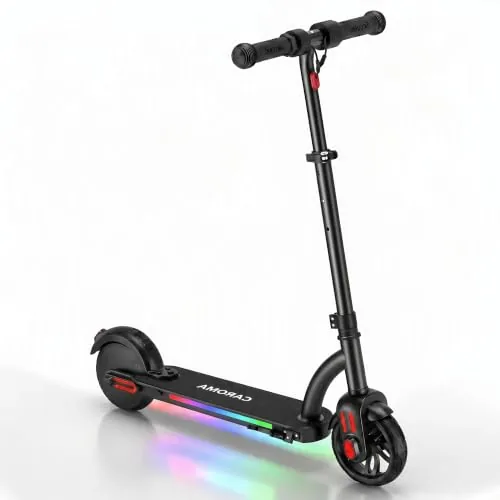 Caroma - Patinete eléctrico para niños de 6 a 12 años, con Motor de 150 W, 3 velocidades h