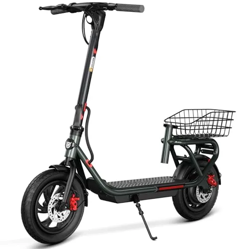 SISIGAD Scooter eléctrico 12 Pulgadas Pasos eléctricos Adultos Plegable E Step con App y C