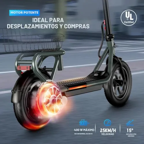 SISIGAD Scooter eléctrico 12 Pulgadas Pasos eléctricos Adult