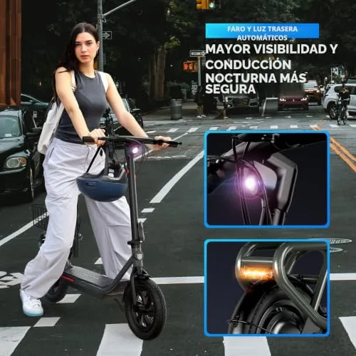 SISIGAD Scooter eléctrico 12 Pulgadas Pasos eléctricos Adult