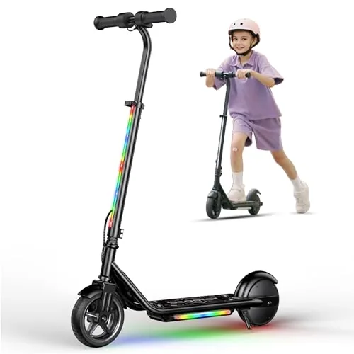 iScooter Scooter eléctrico para niños de 6 a 12 años, motor 150 W, 8/13/19 km/h, altura aj