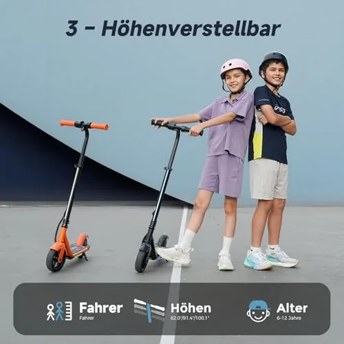 iScooter Scooter eléctrico para niños de 6 a 12 años, motor 
