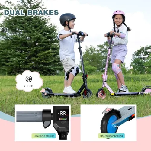 RCB R12 Pro Patinete Eléctrico Niños para 6-12 años, hasta 1