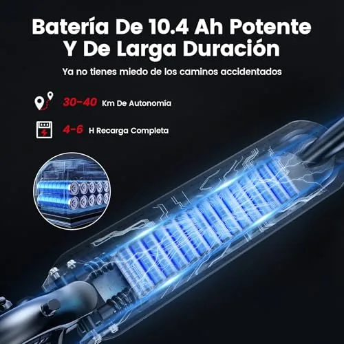 iScooter Homologado DGT Patinete Electrico Adultos, 500W Mot