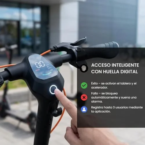 Patinete Eléctrico para Adultos Serie R, Sensor de Huella Di