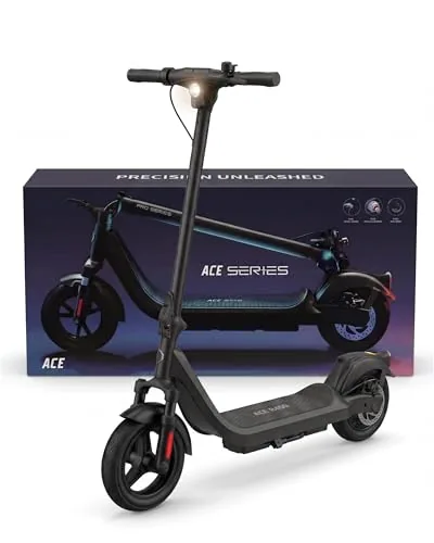 Patinete Eléctrico para Adultos, Scooter Eléctrico Plegable con Ruedas 10", Motor 500W Aut
