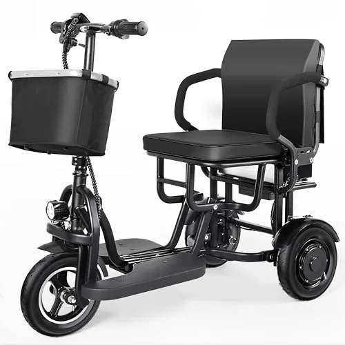 TopMate ES15 Patinete 3 Ruedas para Mayores, E-Triciclo Ligero
