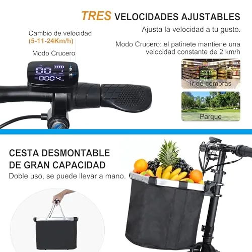TopMate ES15 Patinete 3 Ruedas para Mayores, E-Triciclo Lige
