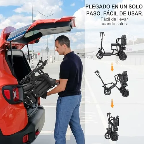 TopMate ES15 Patinete 3 Ruedas para Mayores, E-Triciclo Lige