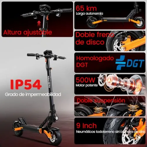 Patinete Eléctrico Adultos Homologado DGT - 68km Autonomía B