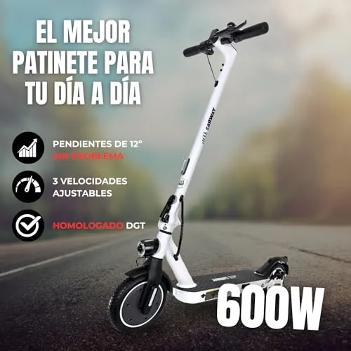 Patinete Eléctrico Adulto Homologado DGT - Neumáticos Antipi