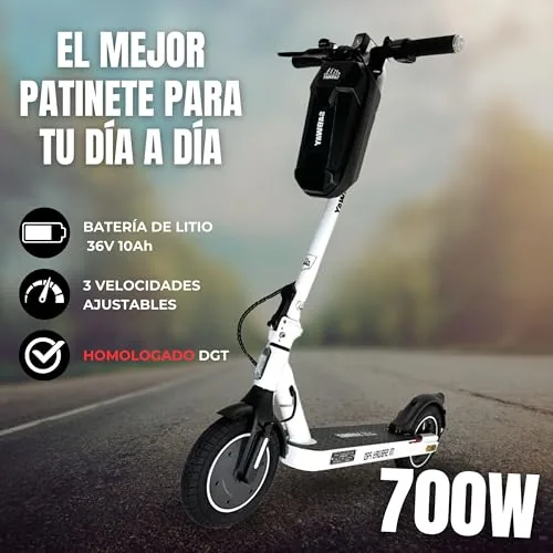 Patinete Eléctrico Adulto Homologado DGT - Potente Motor 700