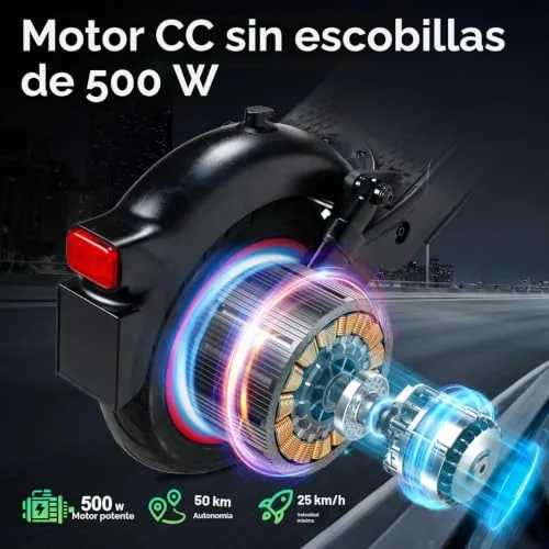 Patinete eléctrico Adulto, autonomía de 50 km con Intermiten