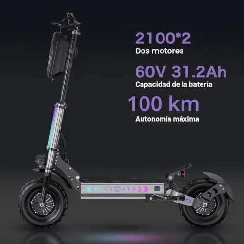 RAYI T90 Patinete Eléctrico para Adultos Todoterreno Potente
