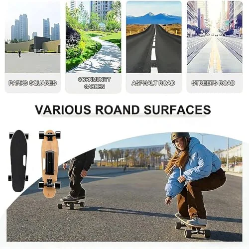 Skate Eléctrico Longboard y Tabla Skate con Control Remoto, 