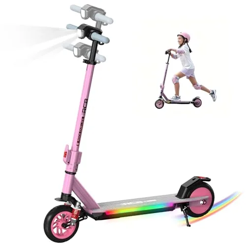 R12 MAX Patinete Eléctrico Niño 6-12 años, Scooter con Motor 150W, 3 Velocidades 6/12/18 k