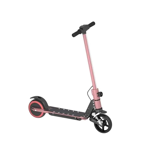 Patinete Eléctrico Niños 6-12 Años Plegable Seguro 14km/h 8KM Luces LED Color Frenos Doble