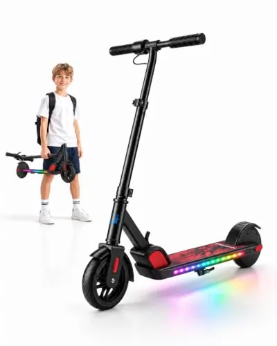 Caroma - Patinete eléctrico para niños de 6 a 12 años, Motor 150 W hasta 16 km/h, Alcance 