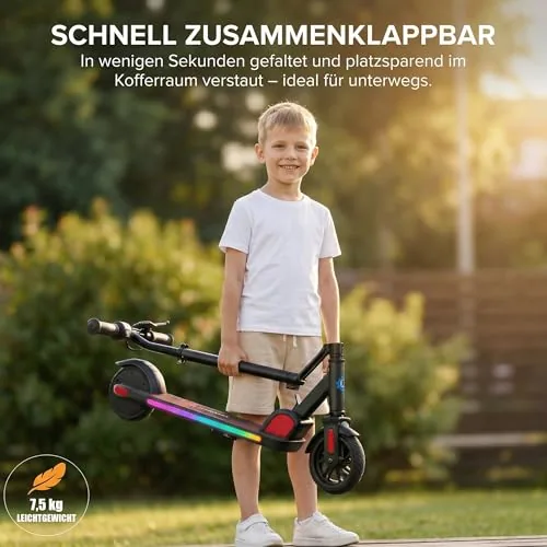 Caroma - Patinete eléctrico para niños de 6 a 12 años, Motor