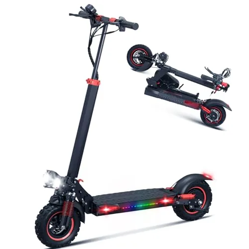 Patinete Eléctrico Adulto 1200W Potente, Ruedas Off-Road 11", Batería 48V 18Ah, Autonomía 