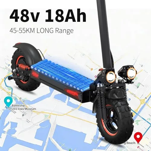 Patinete Eléctrico Adulto 1200W Potente, Ruedas Off-Road 11"
